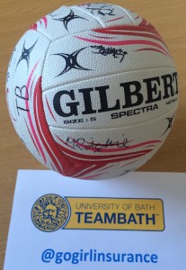 Team Bath Signed Gilbert Netball