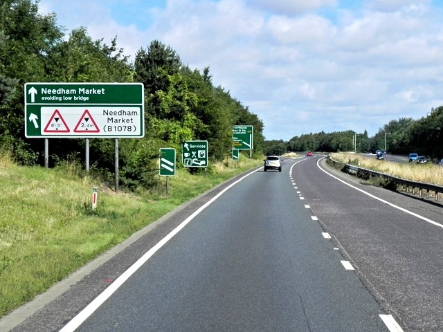 Green Dual Carriageway Signs