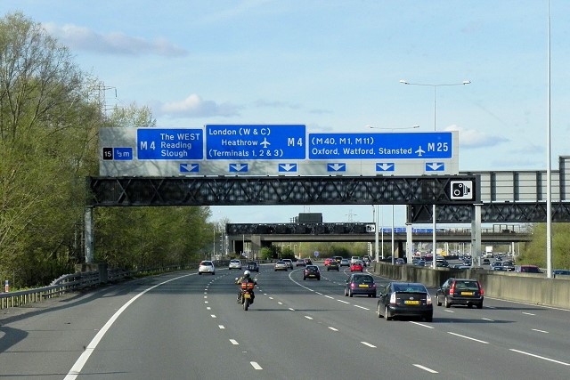 Blue Motorway Signs