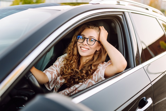 Young woman driver